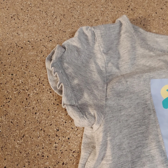 Tucan Bay 365 kids gray beach tee t shirt girls 10 ruffled sleeve - Picture 5 of 5